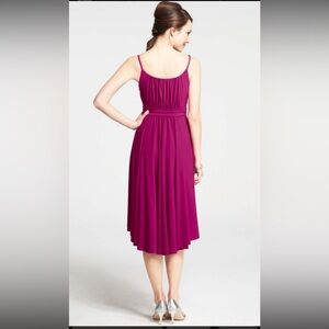 Ann Taylor Fuchsia Midi Dress